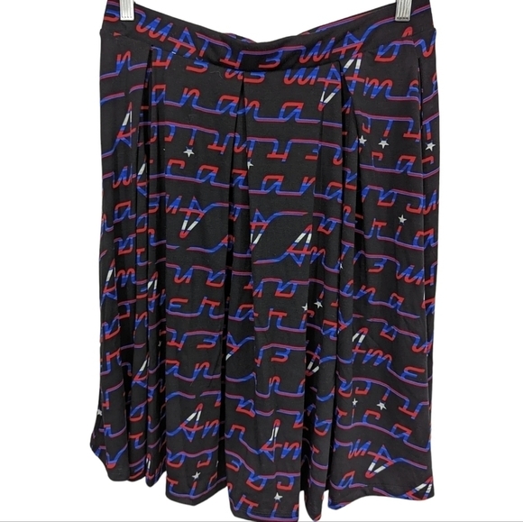 LuLaRoe Americana A-Line Skirt Sz L - Picture 2 of 9
